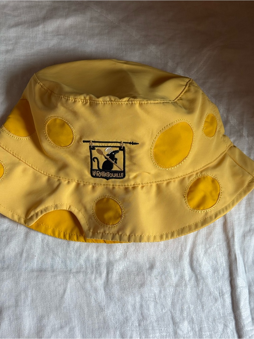 Disney Store Parks Yellow Cheese Dot Ratatouille Bucket Hat